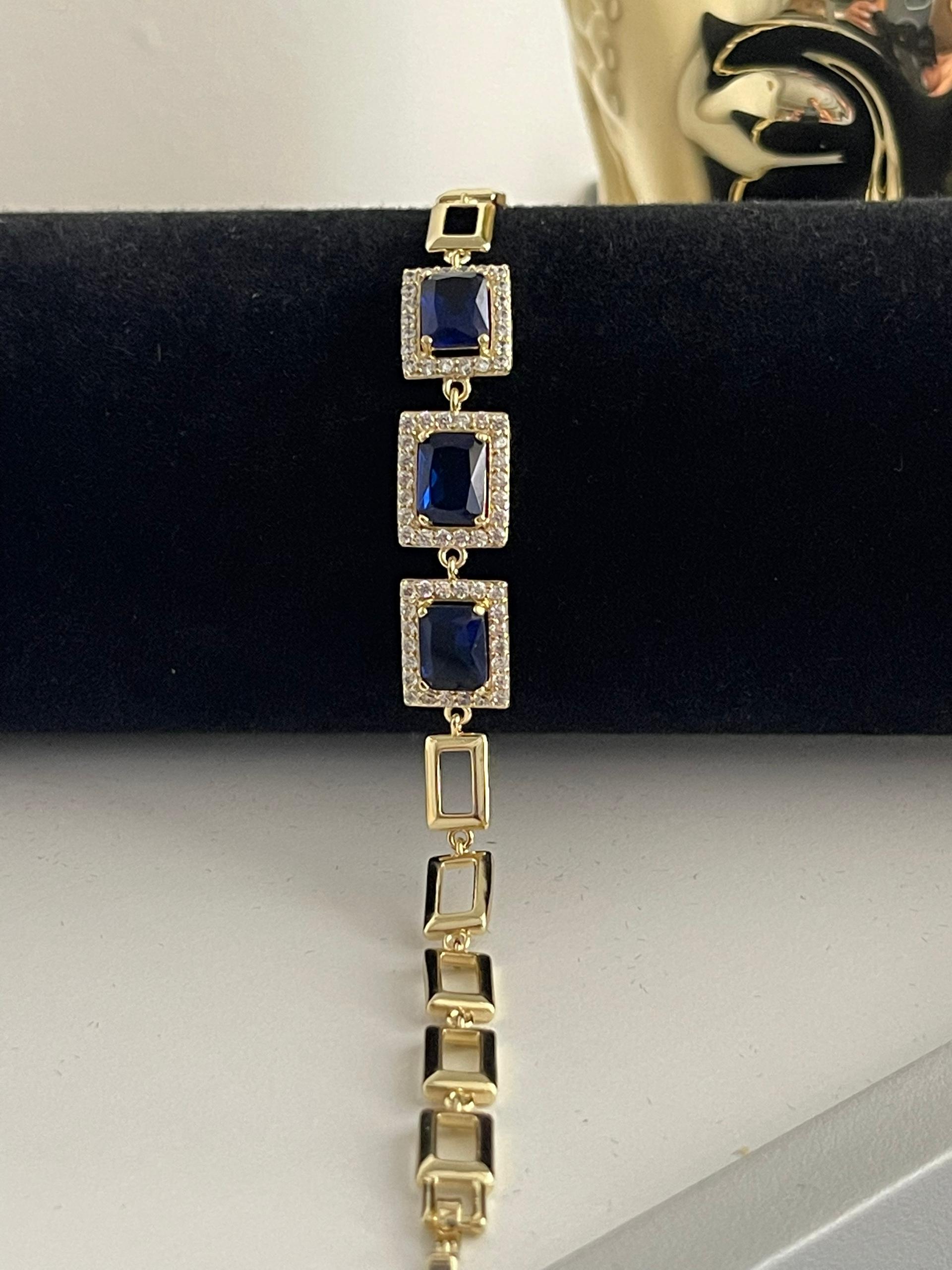 Pulsera square blue