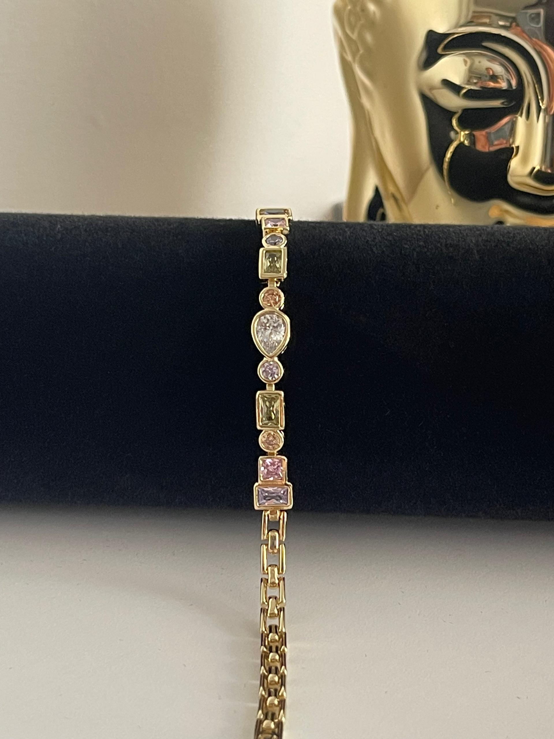 Pulsera multicolor doble broche