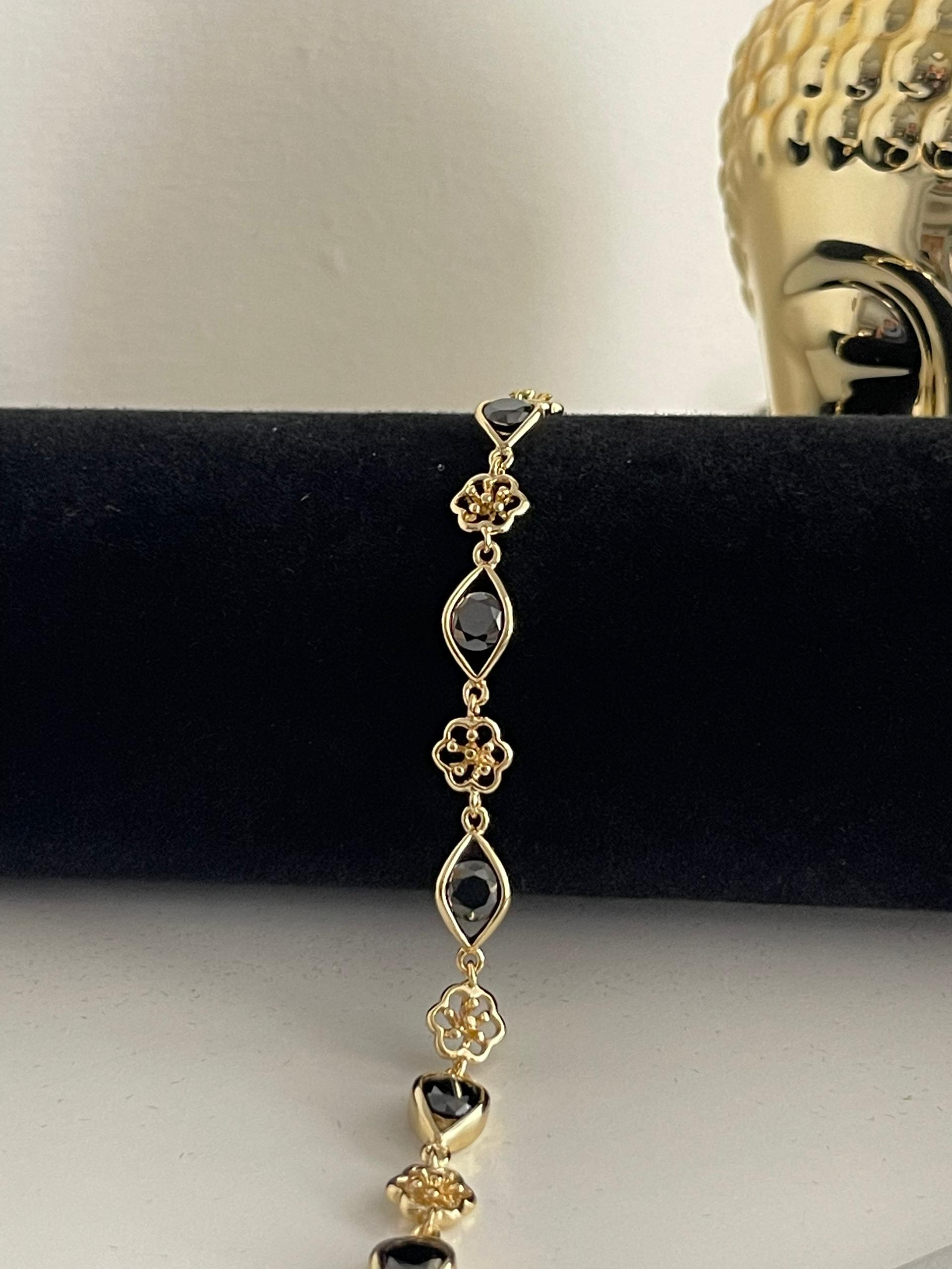 Pulsera circonia negra