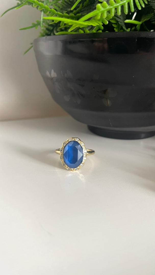 Anillo Cristal Azul
