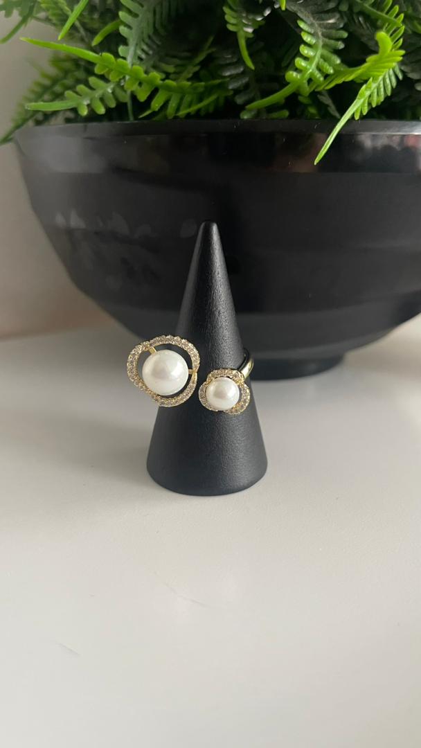 Anillo Doble Perla
