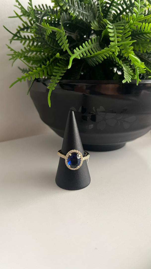 Anillo Zirconia Azul