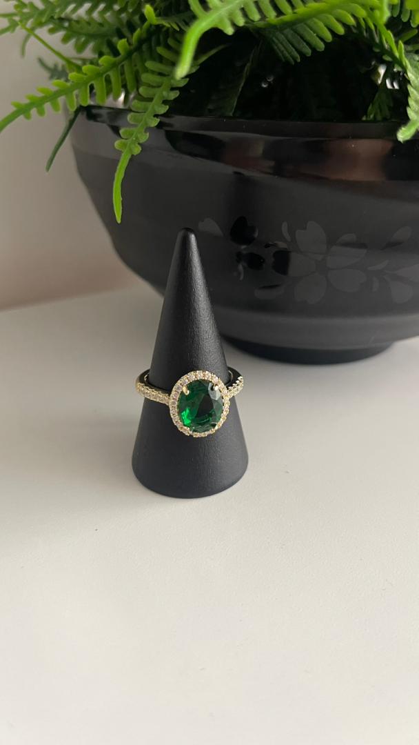 Anillo Zirconia Verde