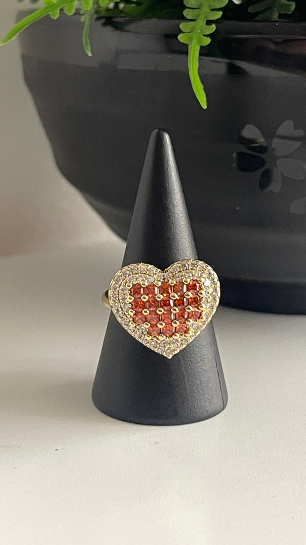 Anillo Corazón Naranja